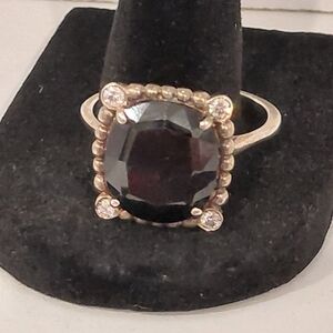 Tiffany Black Spinel Diamond Ziegfeld Ring Size 9